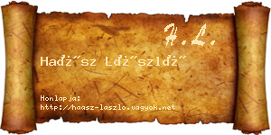 Haász László névjegykártya